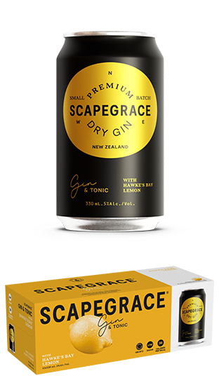 Scapegrace Gin & Tonic with Lemon 5% 330ml (10 Cans)