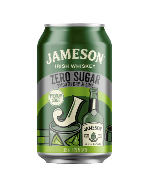 Jameson Dry & Lime Zero 6.3% 375ml (10 Cans)