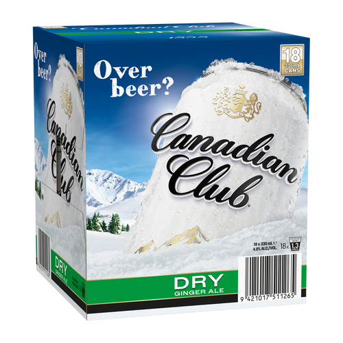 Canadian Club & Dry 4.8% 330ml (18 Cans)