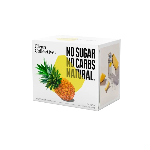 Clean Collective Pineapple with Vodka 5% 250ml (6 Cans)