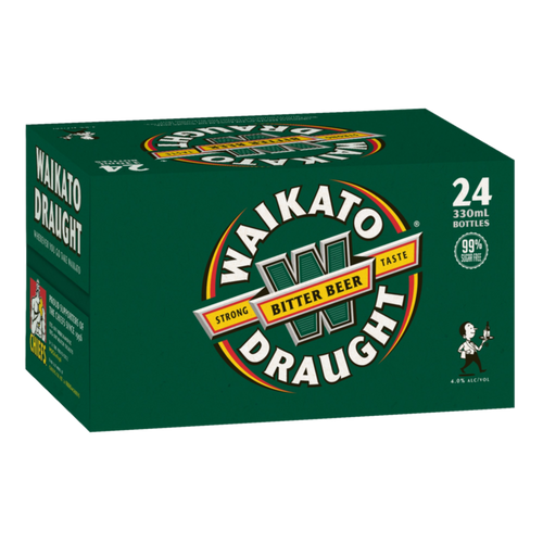 Waikato Draught 330ml (24 Bottles)