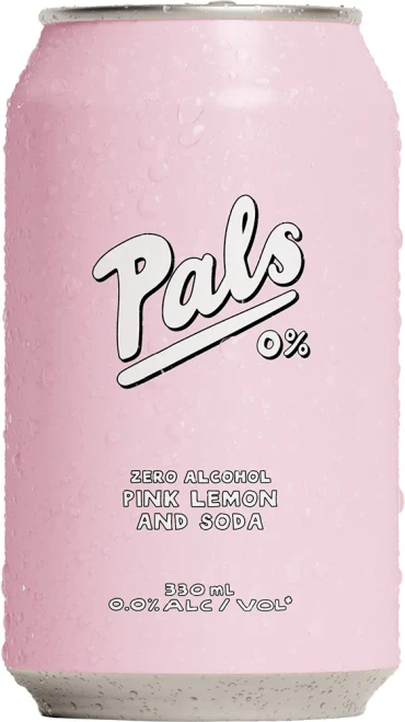Pals 0% Pink Lemon & Soda 330ml (6 Cans)