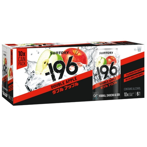 Suntory -196 Double Apple 6% 330ml (10 Cans)