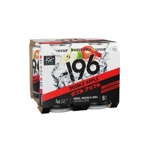 Suntory -196 Double Apple 6% 330ml (4 Cans)