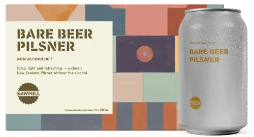 Sawmill Bare Beer Pilsner 0.5% 330ml (6 Cans)