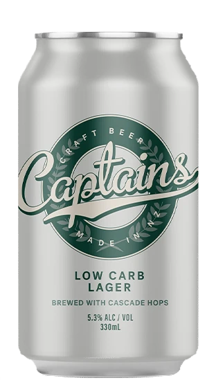 Captains Low Carb Lager 5.3% 330ml (6 Cans)