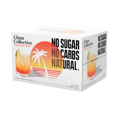 Clean Collective Paradise Sunset Citrus 5% 250ml (12 Cans)