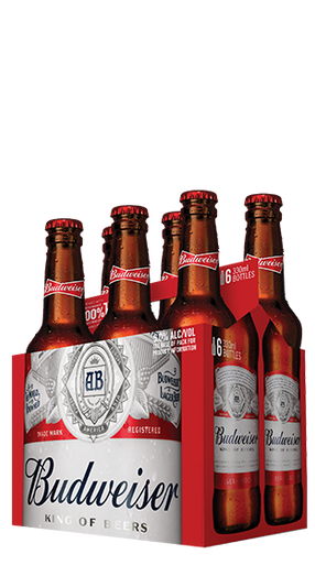Budweiser 5% 330ml (6 Bottles) - Liquid Library