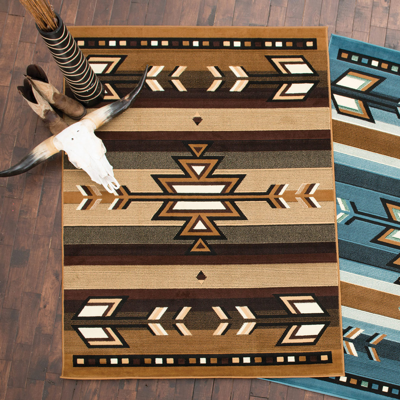 Southwest Rugs And Cowhide Rugs Lone Star Western Decor   Native Arrows Berber Rug Collection 16  93493.1628291778 