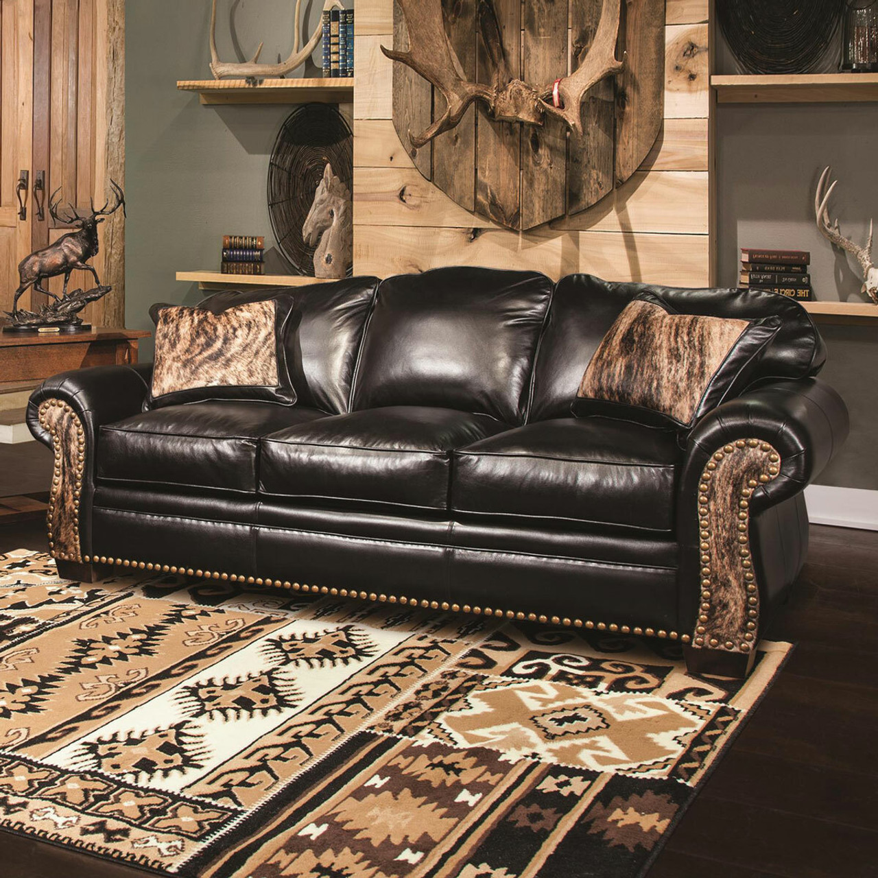 scarp regulere Forvirret Black Creek Leather Sofa | Lone Star Western Decor