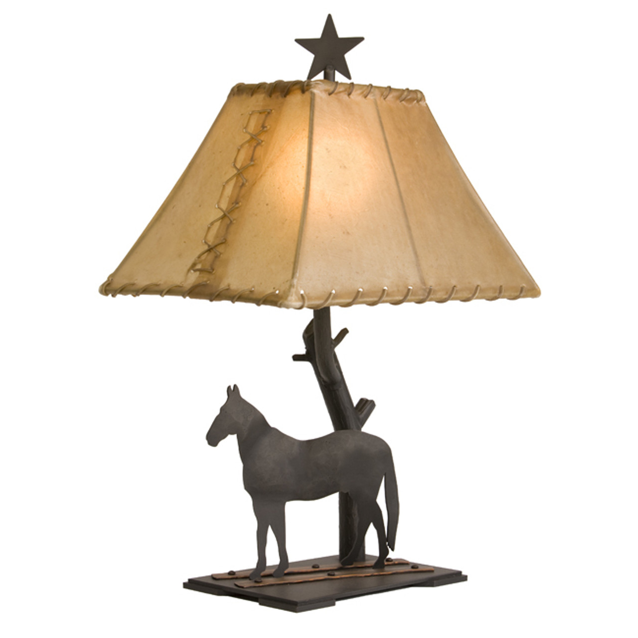 horse lantern copper table lamp