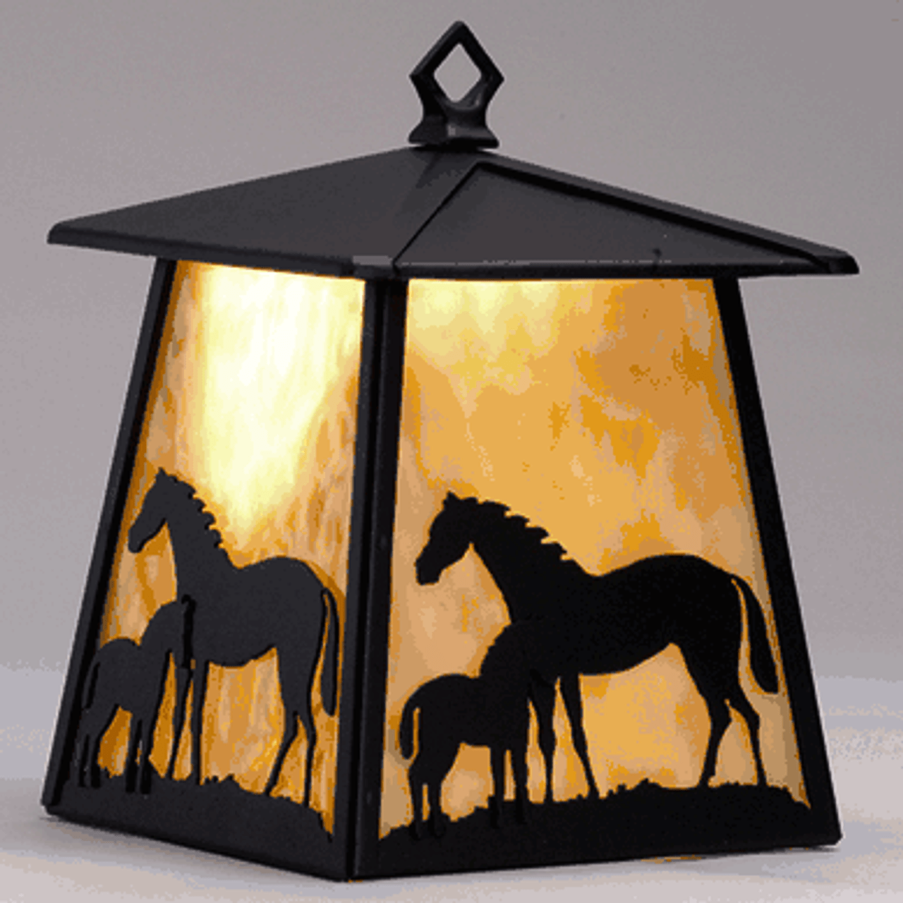 horse lantern copper table lamp