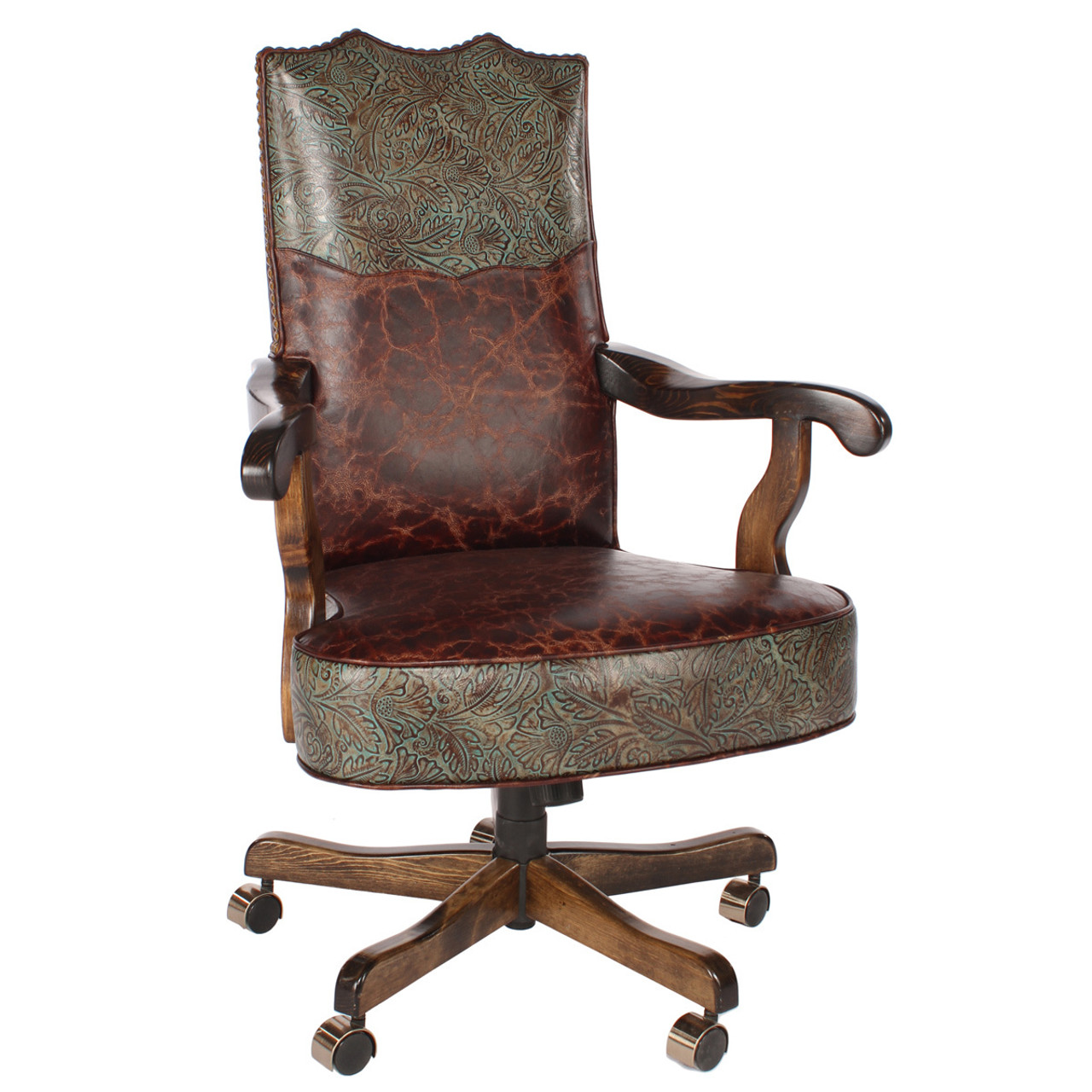 saddle leather office chair