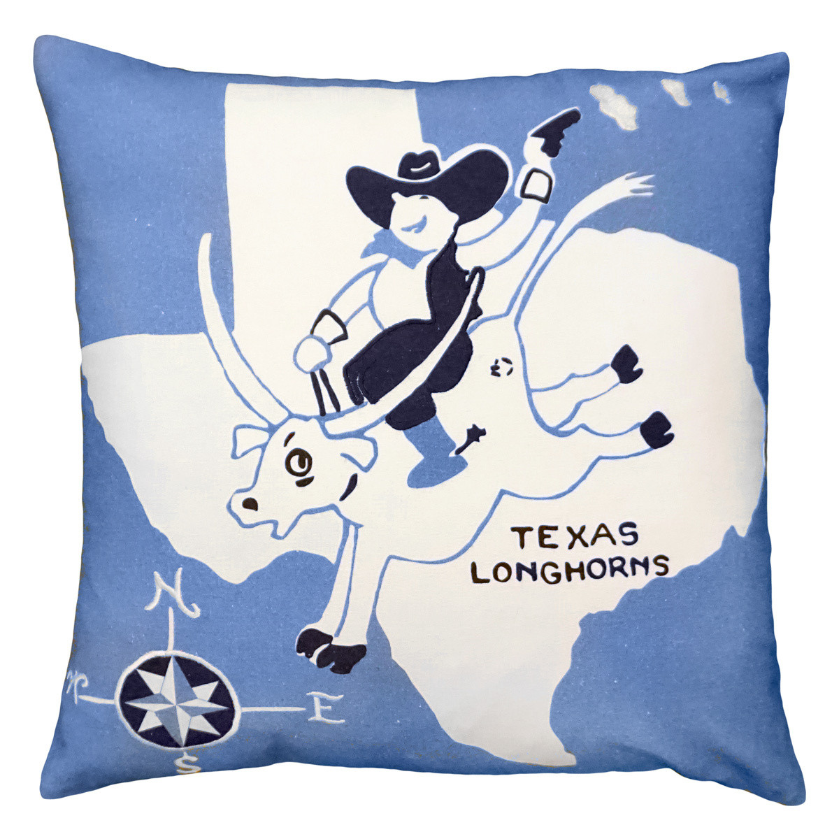 Texas Hand Embroidered Pillow