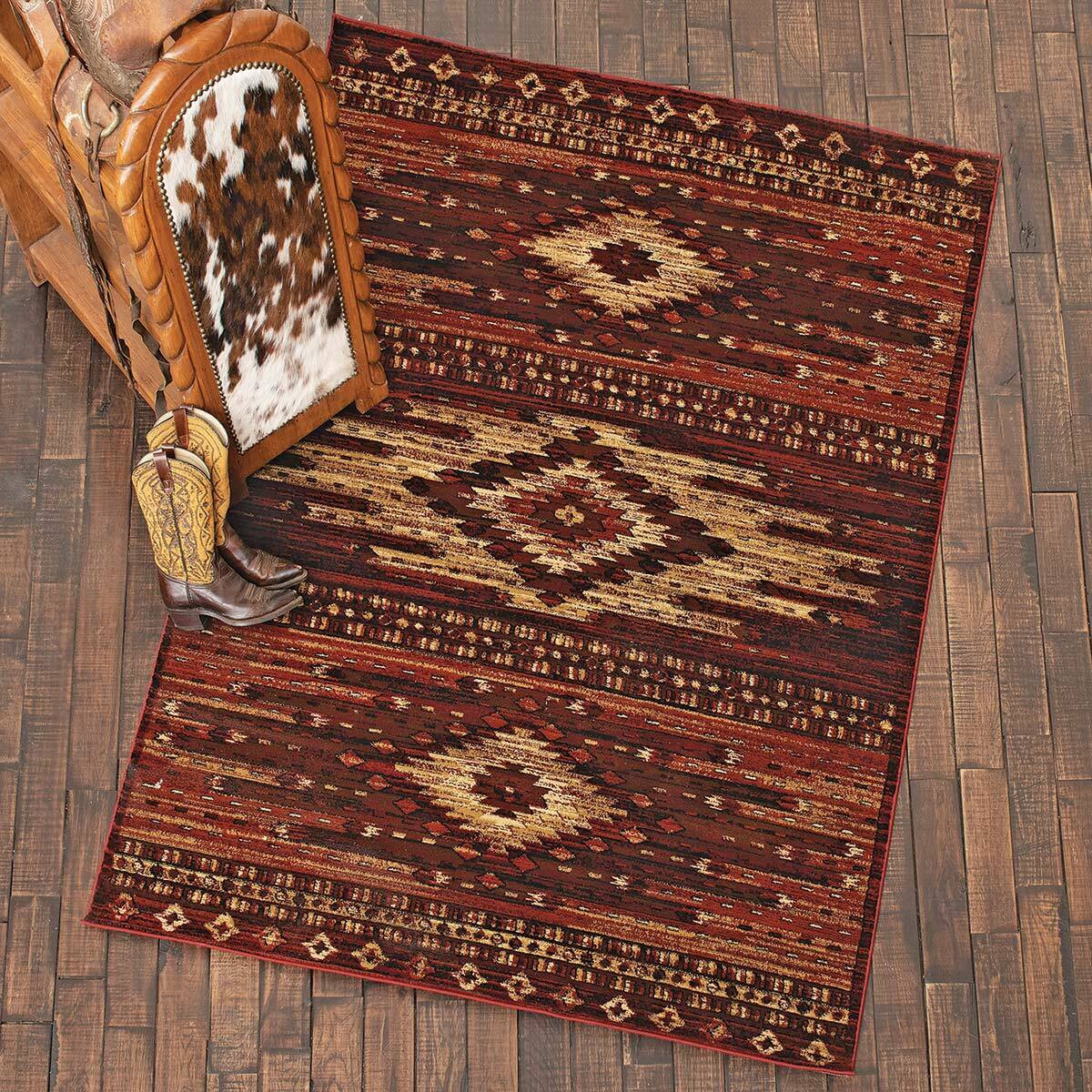 Three Spirits Red Rug - 8 x 10 | Lone Star Western Decor