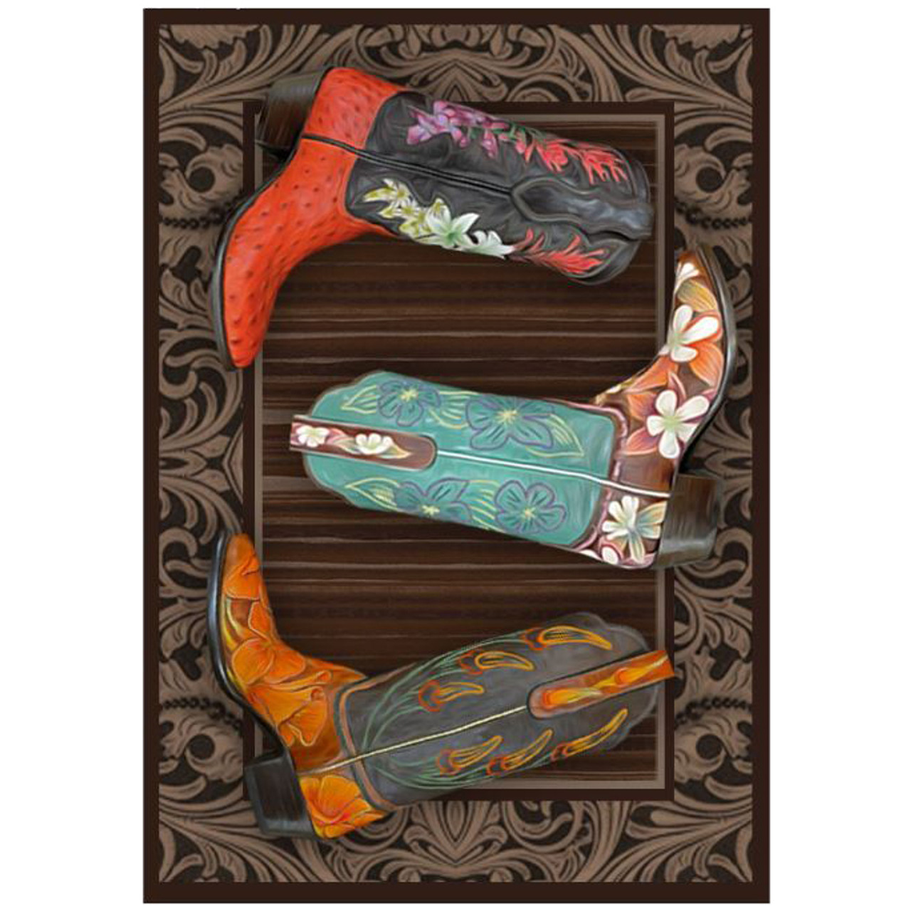 Fiesta Boots Rug - 3 x 4