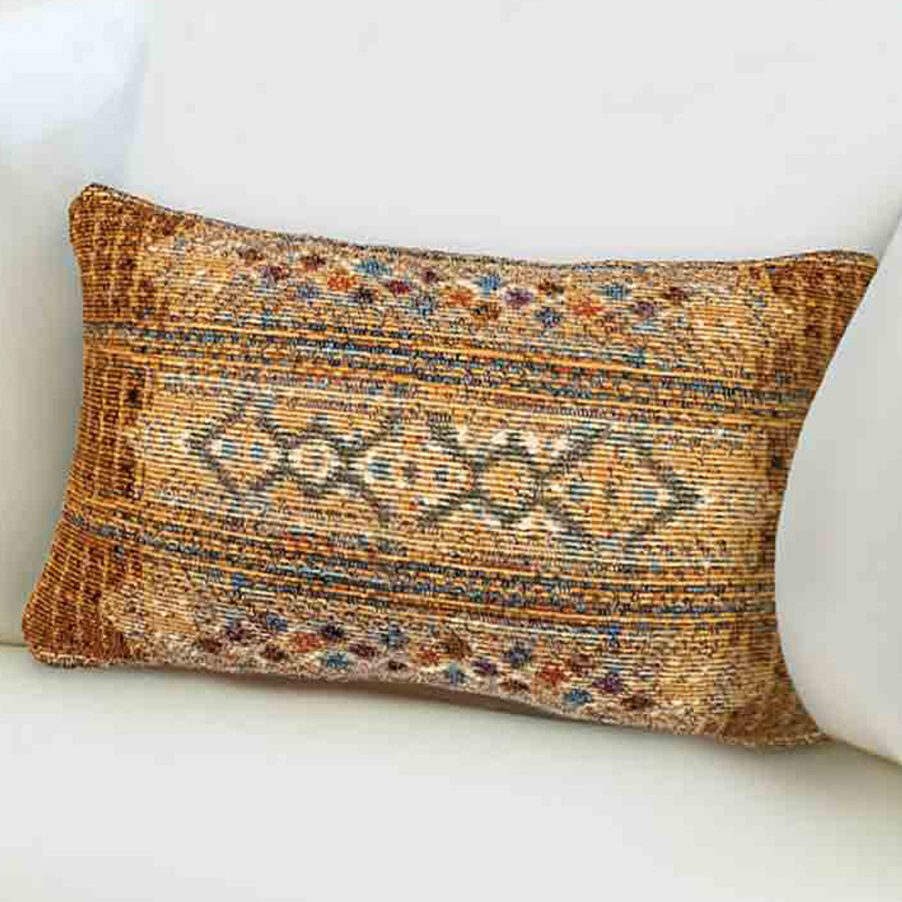 Tribal Stripes Oblong Accent Pillow - Gold | Lone Star Western Decor
