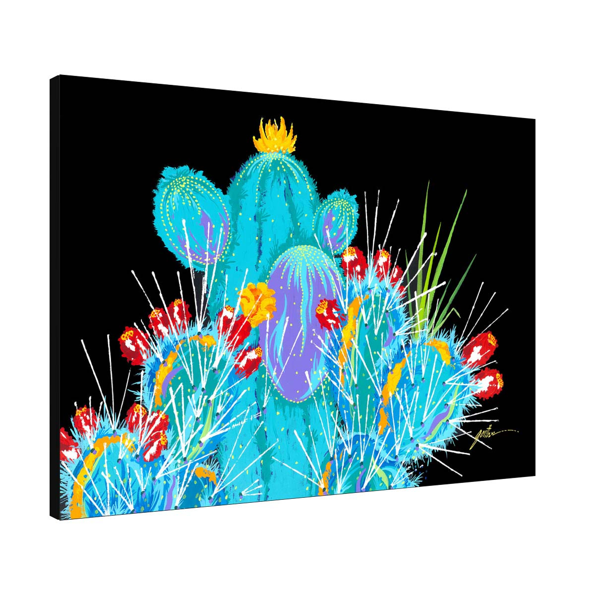 Colorful Cacti Wall Art Lone Star Western Decor