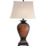 Rustic Lamps: Tooled Leather Old West Lamp | Lone Star Western Decor