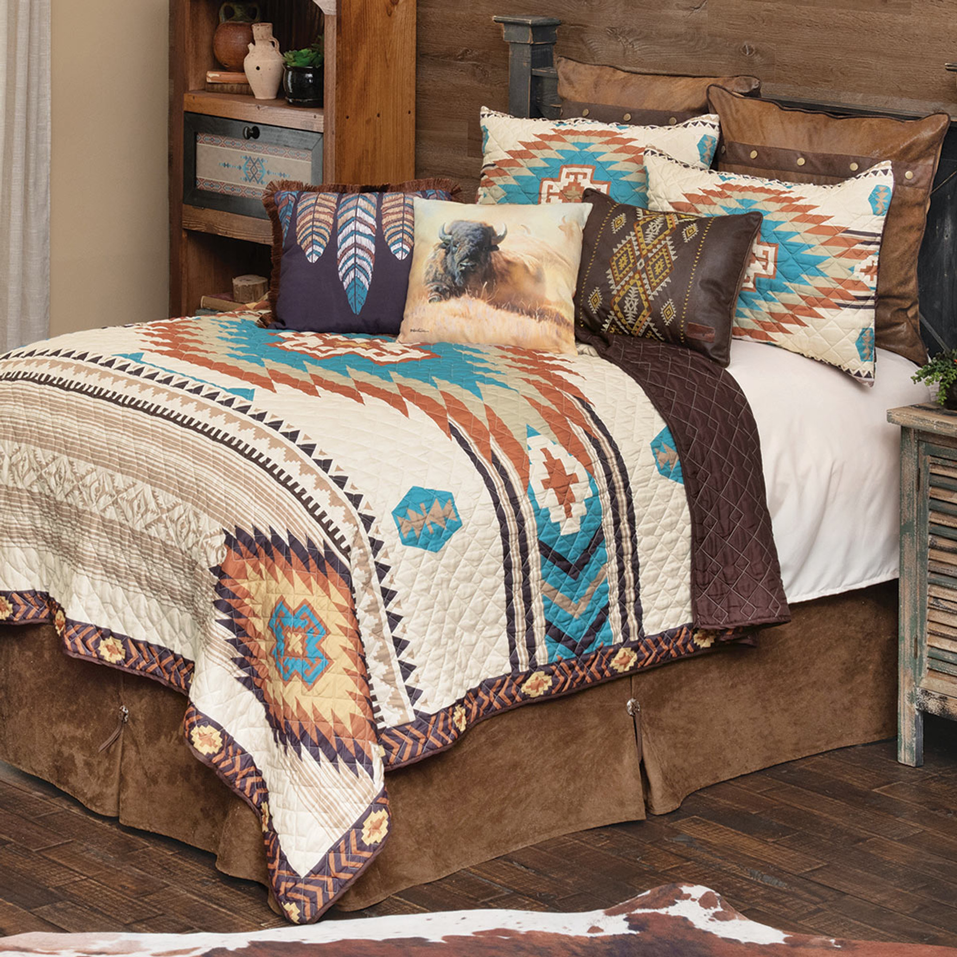 Western Bedding Lone Star Western D Cor   Sunrise Canyon Quilt Bedding Collection 14  90646.1628290584 