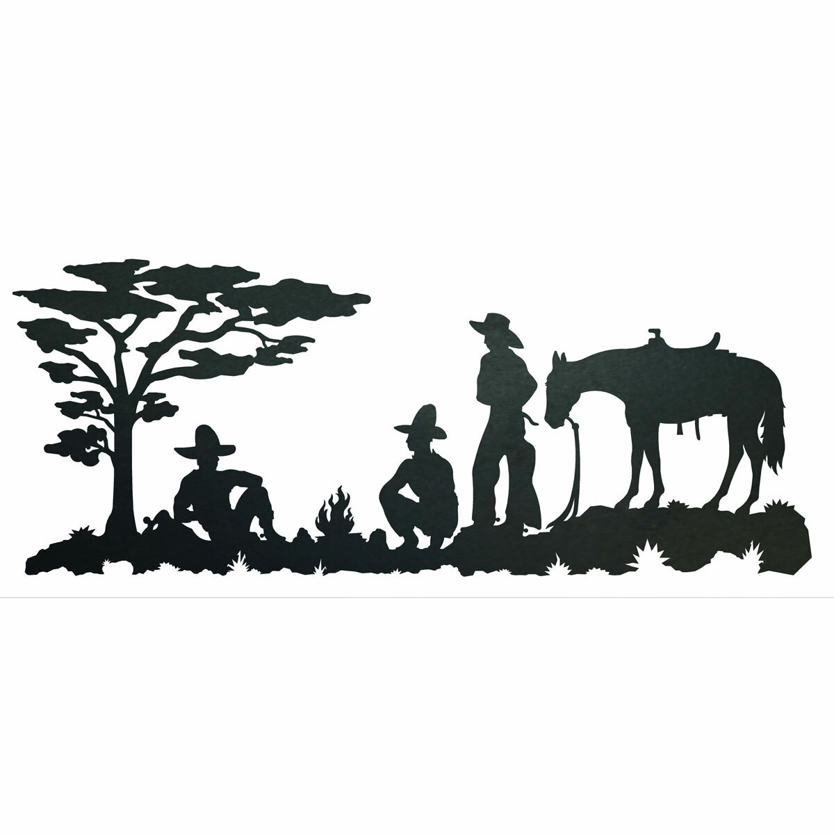 Cowboy Camp Metal Wall Art Lone Star Western Decor