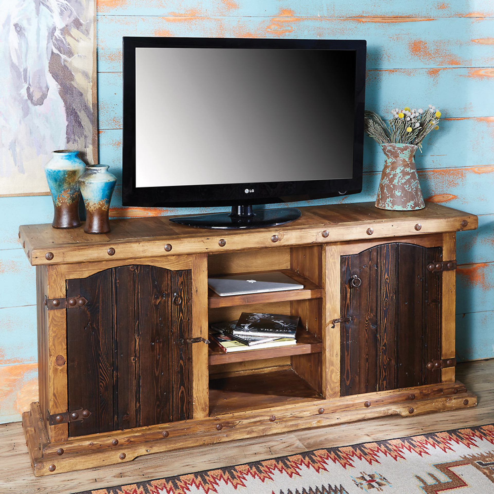 Rustic TV Stands Lone Star Western Décor