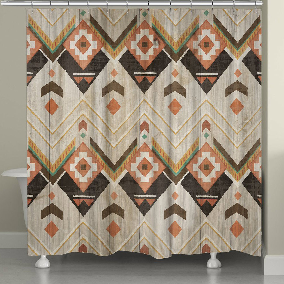 Timber Lodge Shower Curtain Lone Star Western Decor