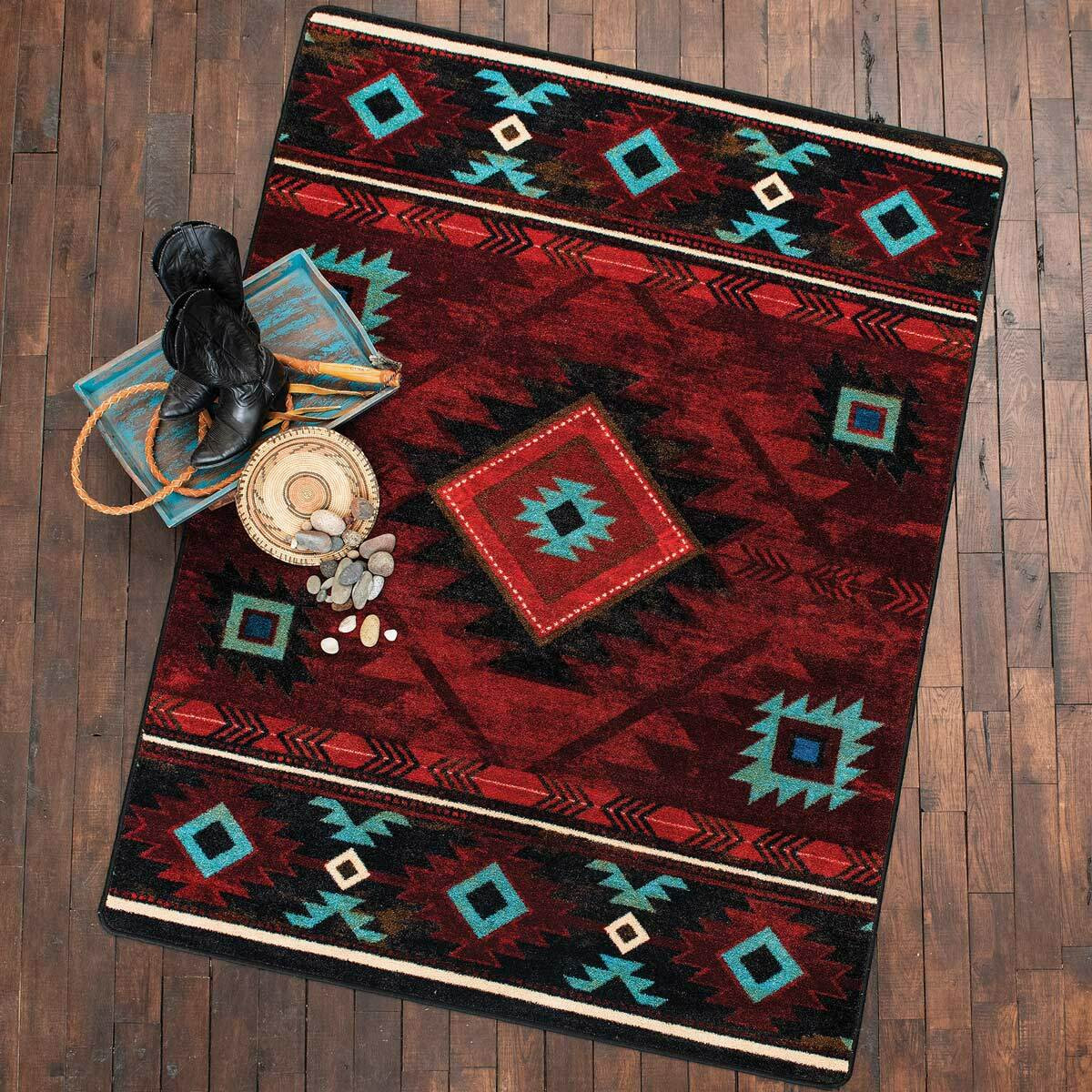 Whiskey River Red Rug Collection | Lone Star Western Decor