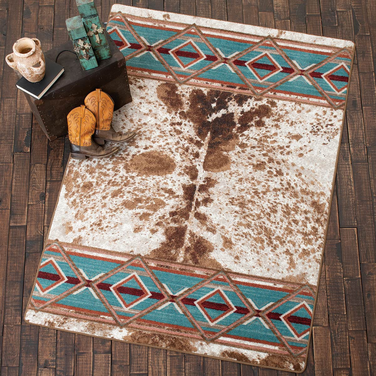 Southwest Rugs and Cowhide Rugs Lone Star Western Decor