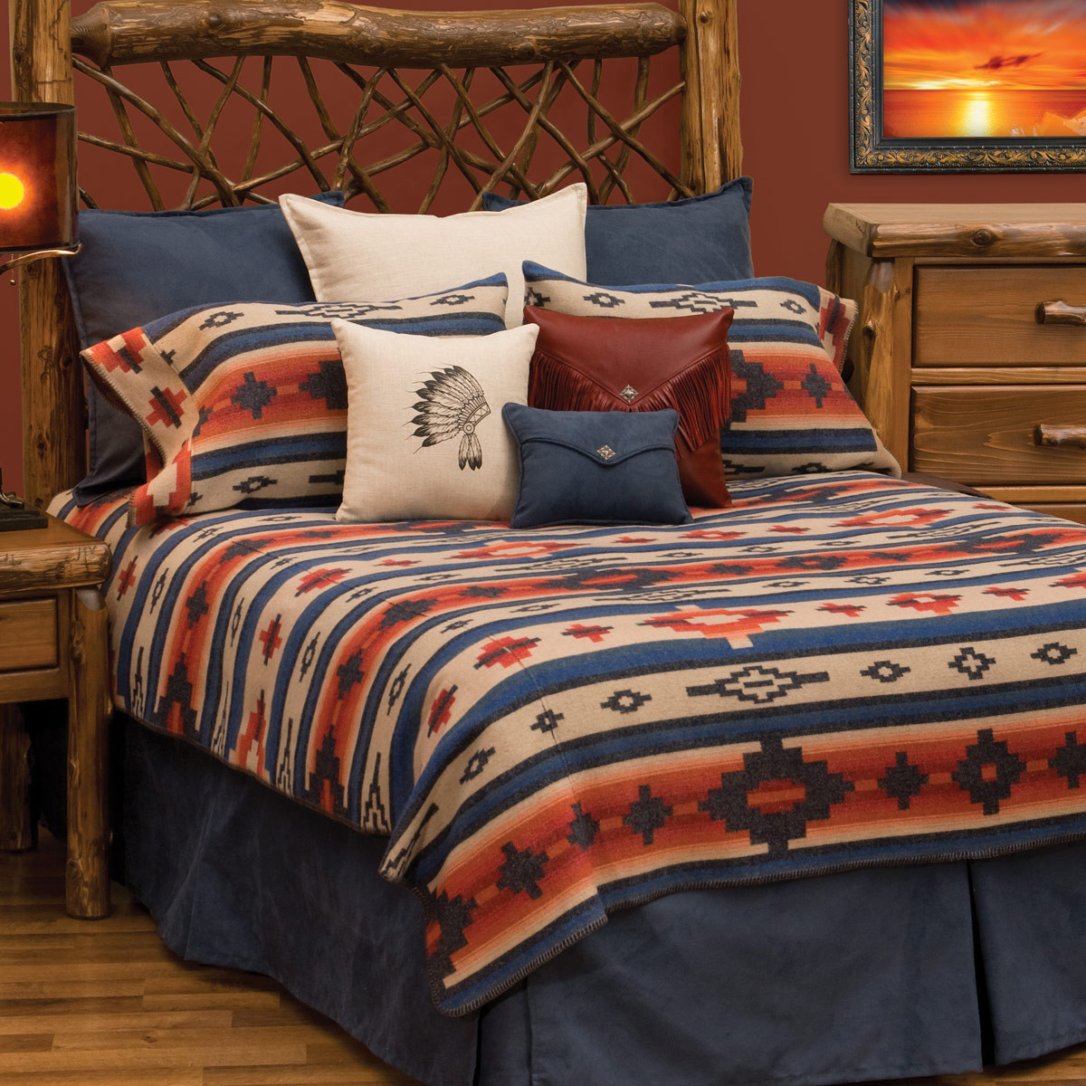 Western Bedding Queen Size Canyon Shadows Bed Set Lone Star Western