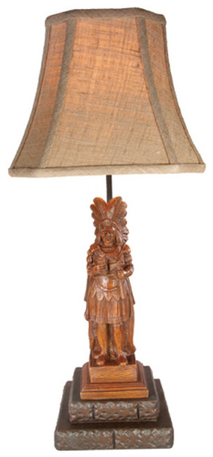 Rustic Lamps Cigar Store Indian Lamp Lone Star Western Decor