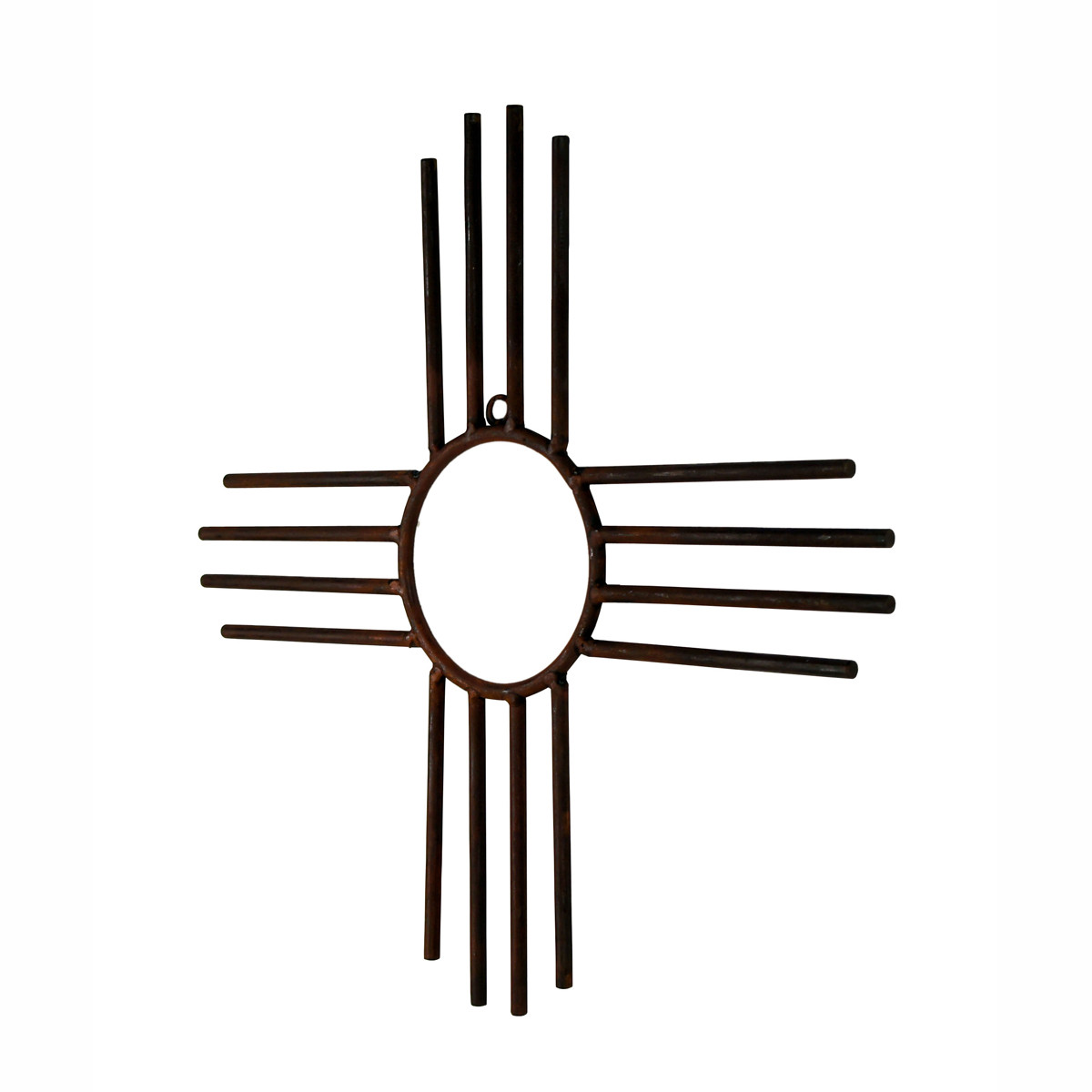 Rustic Metal Wall Art New Mexico Zia Sun Wall Hanging Large Lone