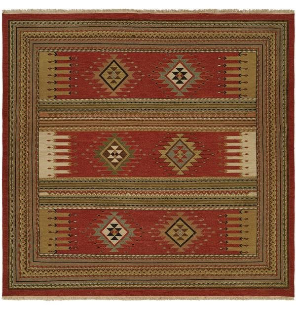 Pueblo Blocks Rug - 8 Ft. Square | Lone Star Western Decor