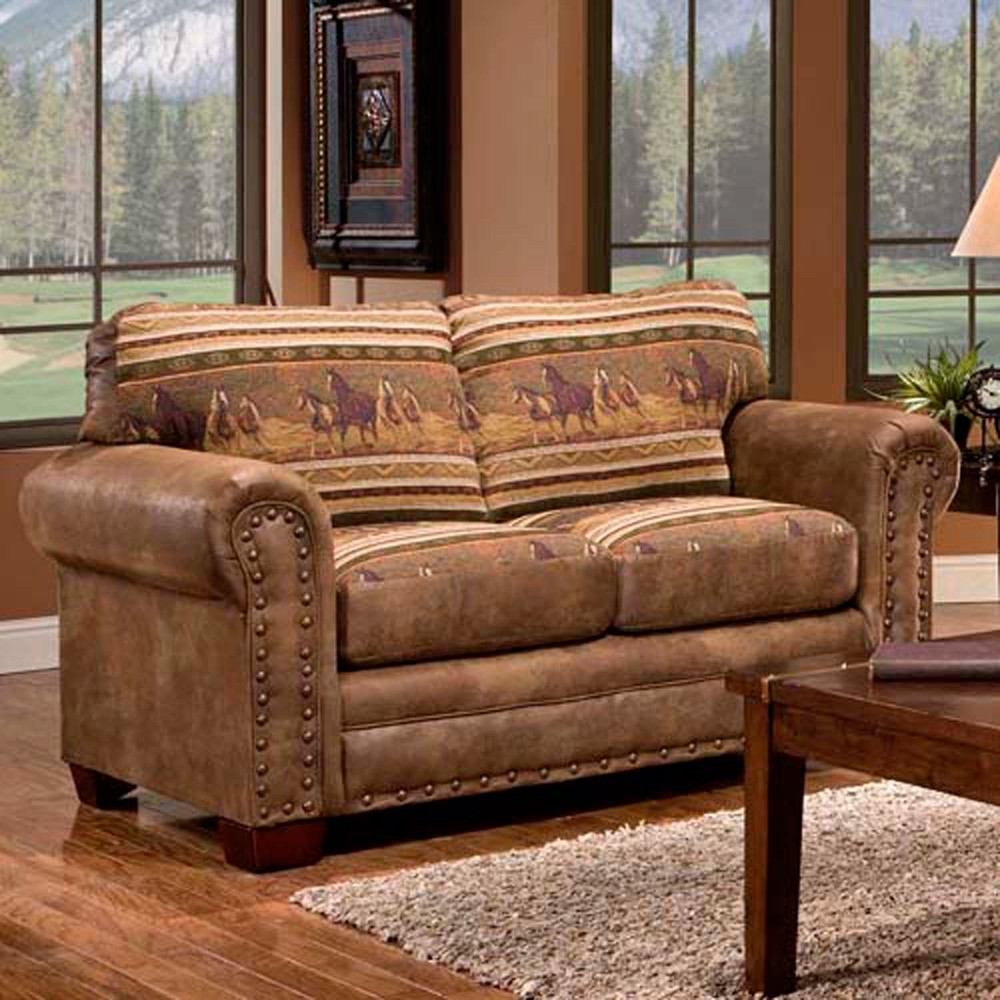 Western Furniture Wild Horses Sofa CollectionLone Star Western Decor