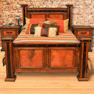 Natural Patina Copper Bedroom Furniture Collection