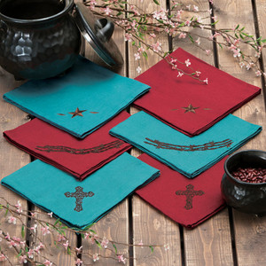 Western Napkin Sets - 4 pcs