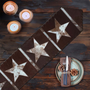 Starry Brown Cowhide Table Runners