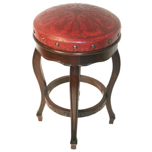 Spanish Heritage Round Stool - Colonial Red