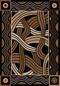 Hand Coiled Black Rug Collection