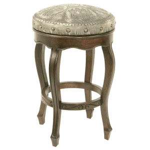 Spanish Heritage Round Stool - Colonial Ash