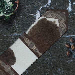 Dutch Brown Panel Gator Embossed Table Runners