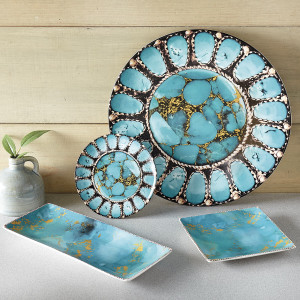 Turquoise Skyline Dinnerware Collection