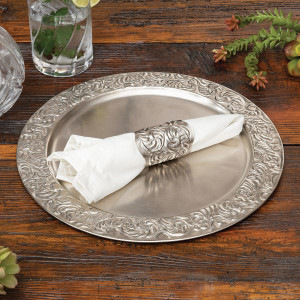 Silver Scrolls Table Accessories