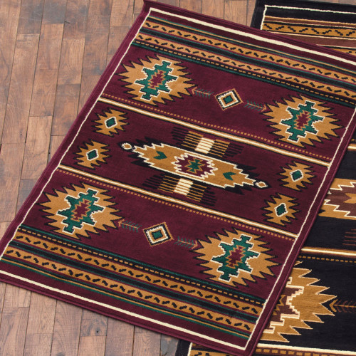 Eye of the Storm Burgundy Rug Collection