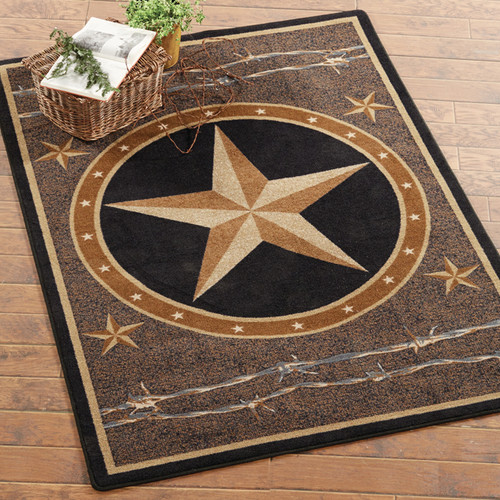 Don't Fence Me In Rug 8 x 11 Lone Star Western Decor