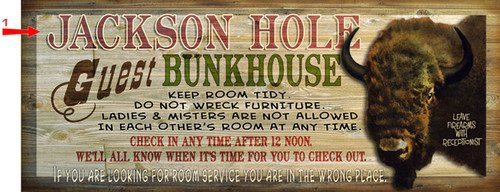 Buffalo Bunkhouse Sign