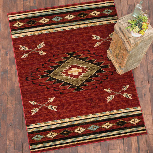 Diamond Arrow Red Rug Collection