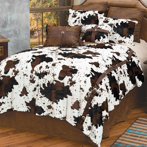Cowhide Plush Bedding Collection - CLEARANCE