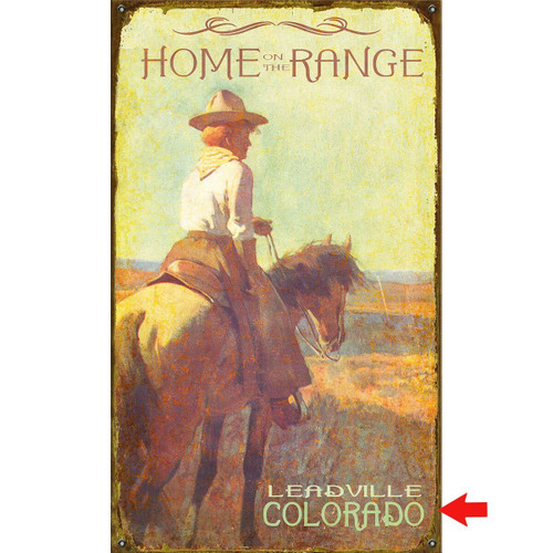 Home on the Range Personalized Sign - 18 x 30