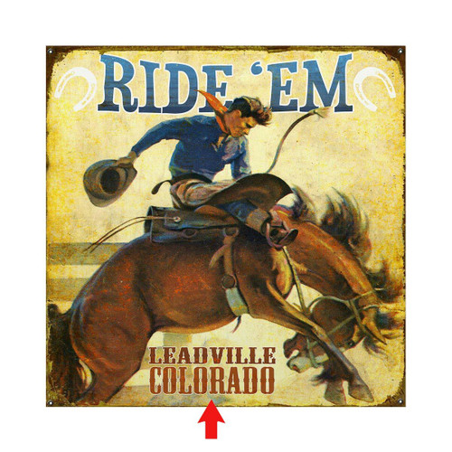 Ride 'Em Personalized Sign - 18 x 18